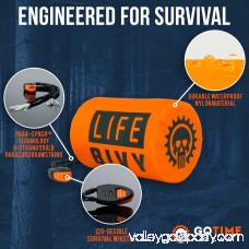 Life Bivy Emergency Sleeping Bag Thermal Bivvy - Use as Emergency Bivy Bag, Survival Sleeping Bag, Mylar Emergency Blanket, Survival Gear - Includes Nylon Sack with Survival Whistle + Paracord String